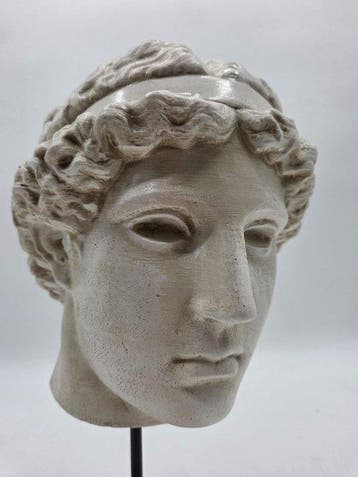 sculptuur, Testa di Atena - 34 cm - marmerpoeder, Antiquités & Art