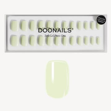 Doonails - Soft Gel Press Ons - Pistachio Short Square, Verzenden, Nieuw