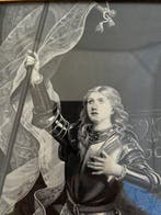 Cadre- Zijdegobelin - Jeanne dArc - 22 x 35 cm - Soie,