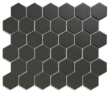 Wand & Vloer Mozaïek Tegels Factory Hexagon Keramiek Zwar.., Keramiek, Nieuw, Ophalen of Verzenden, 20 tot 40 cm