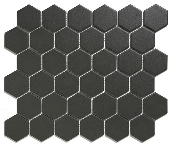 Wand & Vloer Mozaïek Tegels Factory Hexagon Keramiek Zwar.., Doe-het-zelf en Bouw, Tegels, 20 tot 40 cm, 20 tot 40 cm, 10 m² of meer