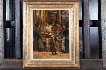 Gerard Johan Staller (1880-1956) - De Amsterdamse Markt (NO