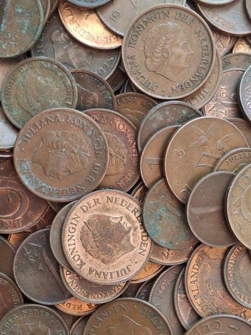 Nederland. Collection of coins 1950 - 1980, 1,5 kg (Zonder