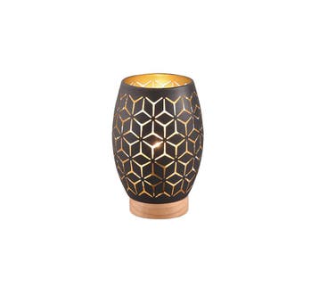 Trio BIDAR tafellamp | E27 Fitting | zwart met goud | Ø 15 c, Verzenden