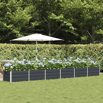 vidaXL Plantenbak Antraciet 480 x 80 x 45 cm Staal, Tuin en Terras, Verzenden, Nieuw