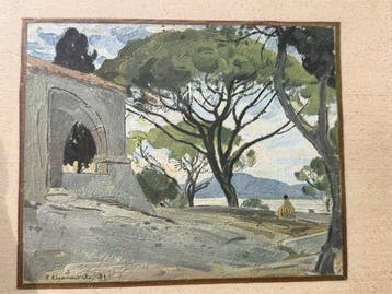 Paul Charavel (1877-1961) - Bord de mer, Antiek en Kunst