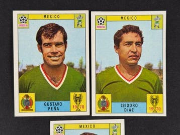 1970 Panini Mexico 70 World Cup, - Mexico: Pena, Diaz, Nunez, Verzamelen, Nieuw
