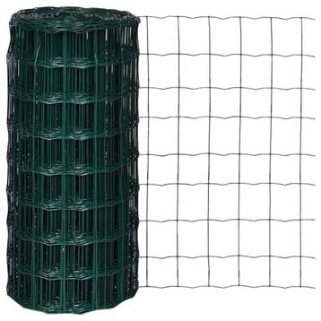 vidaXL Euro hek 25x0,8 m staal groen, Verzenden