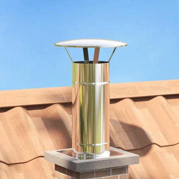vidaXL Rain Cover Schoorsteen zilver 35 x 35 x 20 cm, Verzenden, Nieuw