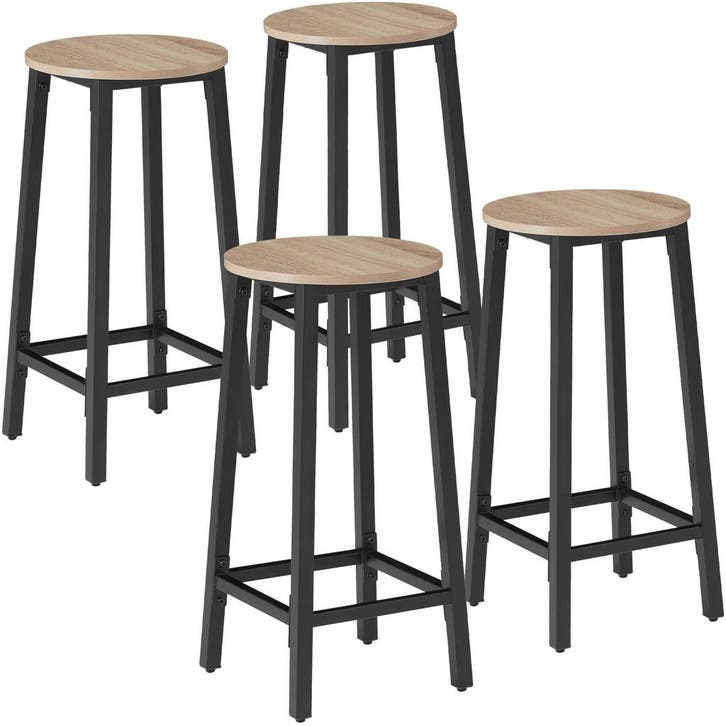 tectake Set van barkrukken Corby - Industrieel licht hout, e, Huis en Inrichting, Barkrukken, Verzenden
