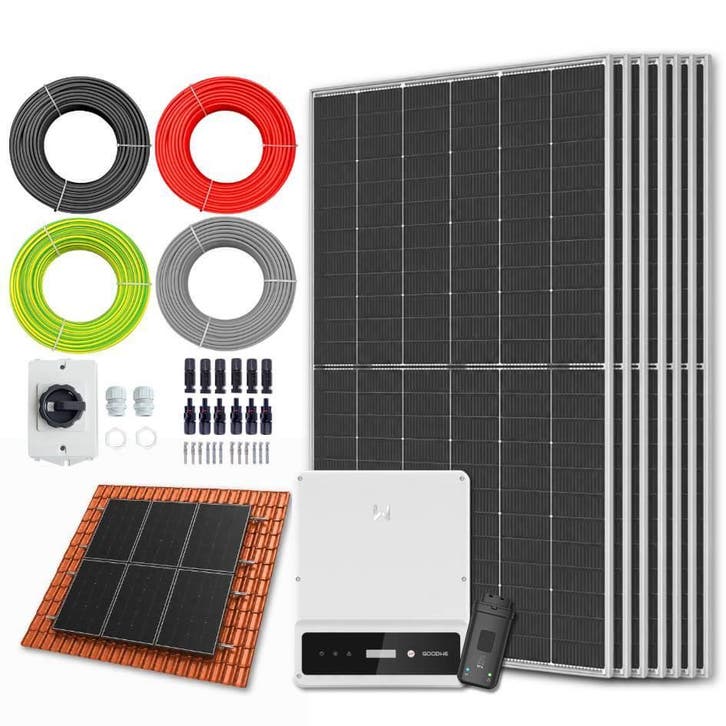 Zonnepanelen pakket voor schuindak - 4.5 kW - 8x 560, Bricolage & Construction, Panneaux solaires & Accessoires, Enlèvement ou Envoi