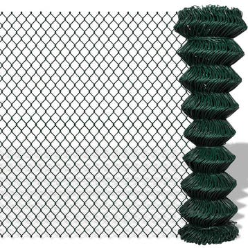 vidaXL Gaashek 1,5x25 m staal groen, Verzenden