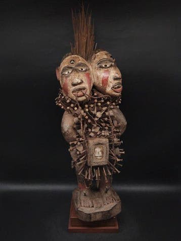 Magnifique statue kongo - Sculpture - Bakongo - République, Antiquités & Art