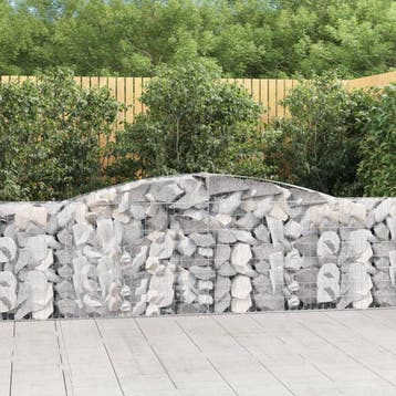 vidaXL Schanskorf gewelfd 400x30x80/100 cm gegalvaniseerd, Verzenden, Nieuw