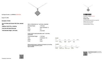 Ketting met hanger - 14 karaat Witgoud - 2.08ct. tw. Diamant