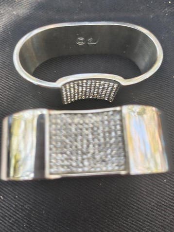 swaroski - Porte-serviettes (2) - Acier, Cristal