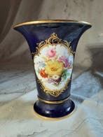 Minia - Vaas - Porselein - Kobaltblauwe vaas