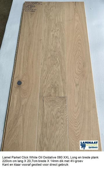 Meerdere Lagen Lamel Parket Klik Oil Eik Bru. 080 long plank, Parket, Bruin, 75 m² of meer, Nieuw