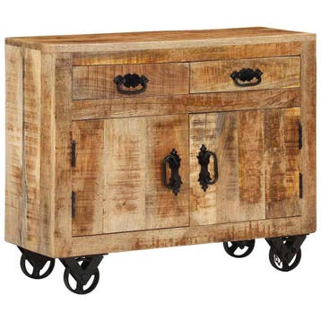 vidaXL Dressoir 80x30x65 cm massief ruw mangohout, Verzenden