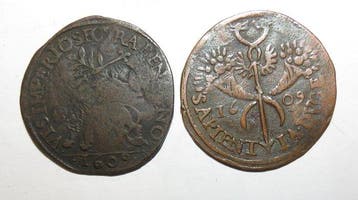 Spanje, Nederland. Lot de 2 jetons, ALBERT ET ISABELLE