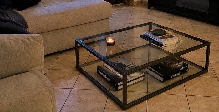 Roche Bobois - Centre de table - Verre, Bronze, Huis en Inrichting, Overige Huis en Inrichting
