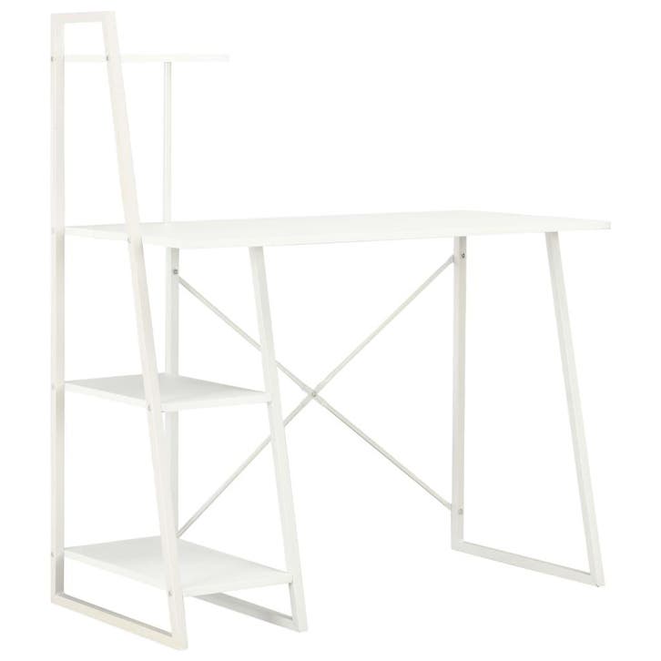 vidaXL Bureau met schappen 102x50x117 cm wit, Huis en Inrichting, Bureaus, Nieuw, Verzenden