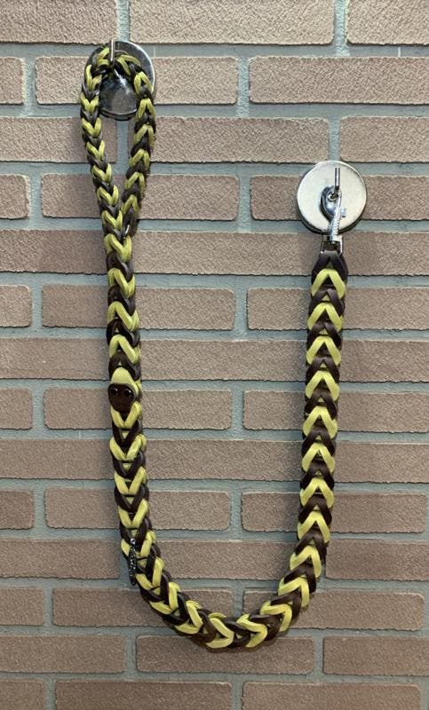 Lederen honden riem brown/yellow, Auto-onderdelen, Overige Auto-onderdelen, Nieuw, Ophalen of Verzenden