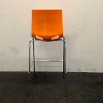 barkruk zithoogte 77 cm, oranje - chroom