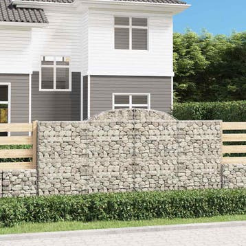 vidaXL Schanskorven 13 st gewelfd 300x50x140/160 cm ijzer, Verzenden