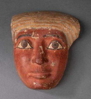 Oud-Egyptisch Hout Sarcofaagmasker. 25 H. Laatste Periode,, Verzamelen