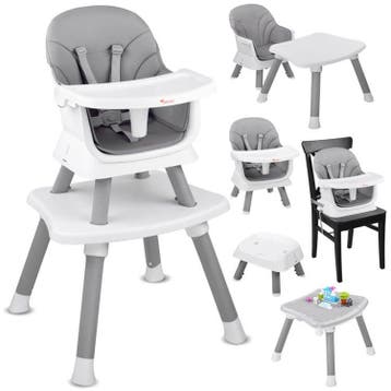 6-in-1 Babystoel Grijs | 40% korting | Retour deal, Verzenden, Meegroeistoel