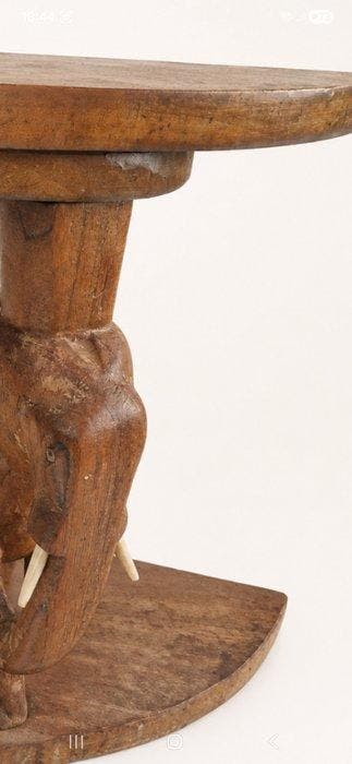 Tabouret - Bois - Tabouret indien / support pour plante, Antiquités & Art