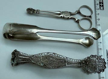 Pince à sucre (3) - Argent - 1910-1920