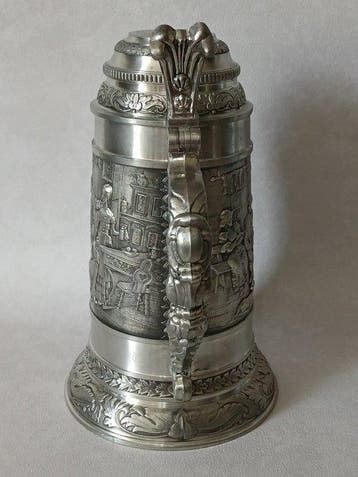 zinn Becker - Bierpul - Tin, Antiek en Kunst