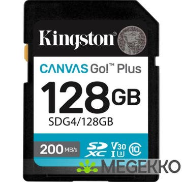 Kingston Technology 128GB SDXC Canvas Go Plus Gen4 200MB/s, Computers en Software, Verzenden, Nieuw