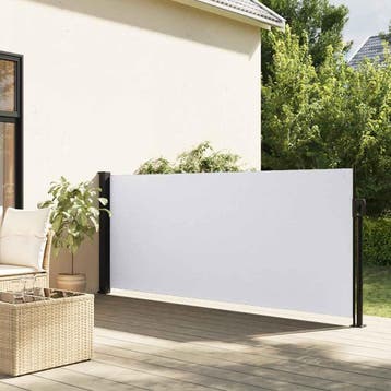 vidaXL Windscherm uittrekbaar 100x500 cm wit, Tuin en Terras, Verzenden, Nieuw