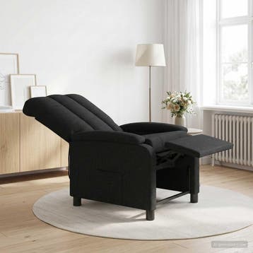 vidaXL Recliner Zwart Stof, Verzenden, Nieuw