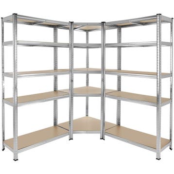 tectake Werkplaatsrek Gustav, 3-delig, 15 planken, 2625 kg -, Verzenden, Nieuw