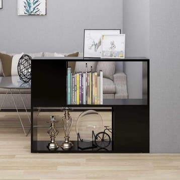 vidaXL Tv-meubel 80x24x63 cm bewerkt hout zwart, Verzenden