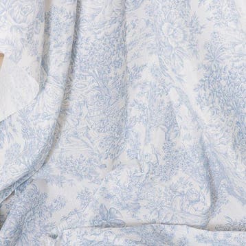 BA076 - Stof Toile de Jouy Azzurro – 2,8 x 2,5 m -