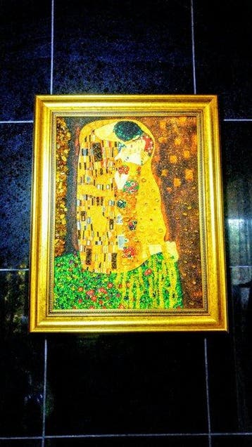 Image dambre baltique - collection Klimt - Le Baiser -