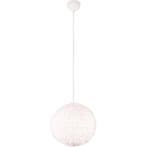 LED Hanglamp Trion Fluffy - Taupe pluche, rond design met E2, Verzenden
