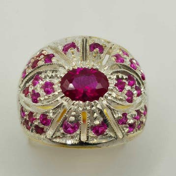 Zonder minimumprijs - Statement ring - 9 kt. Geel goud,