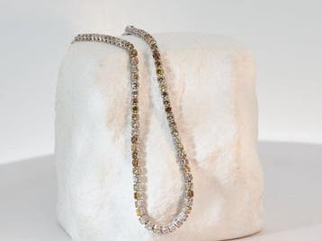 Zonder minimumprijs - Armband - 14 karaat Witgoud - 2.02ct.