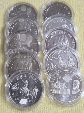 Espagne. Juan Carlos I. 2000 Pesetas 1994-1998 (Lote de 10