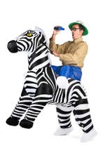KIMU® Opblaas Kostuum Rijdend op Zebra Opblaasbaar Pak Zebra, Kleding | Dames, Ophalen of Verzenden, Nieuw