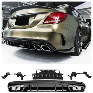 Geschikt voor Mercedes W205 S205 C-Klasse diffuser + uitlaat, Verzenden, Nieuw