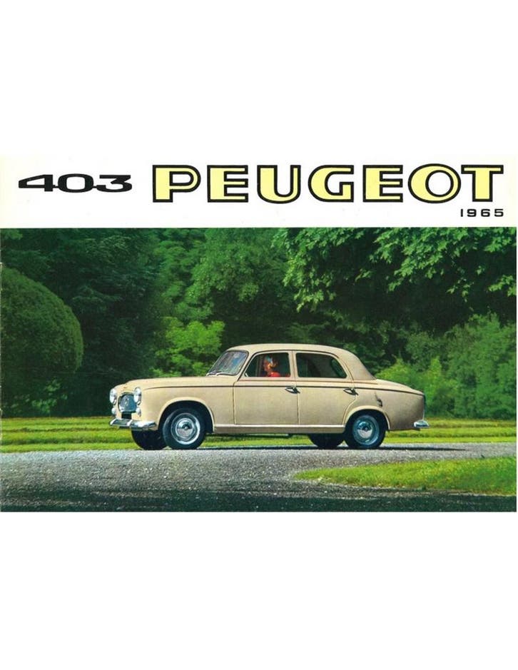 1965 PEUGEOT 403 SEDAN BROCHURE NEDERLANDS, Livres, Autos | Brochures & Magazines