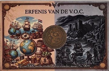 Nederland. Wilhelmina. Coincard 300 jaar Oprichting van de