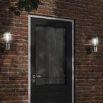vidaXL Buitenwandlamp roestvrij staal zilverkleurig, Verzenden